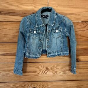 Kid’s cropped denim jacket